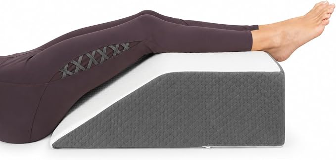 Kolbs Bed Wedge Pillow for Sleep Apnea, FSA Eligible Acid Reflux, and Back Pain Relief, with Chic Jacquard Cover - Headboard Wedges for Sleeping (Flat Top 7" Height)