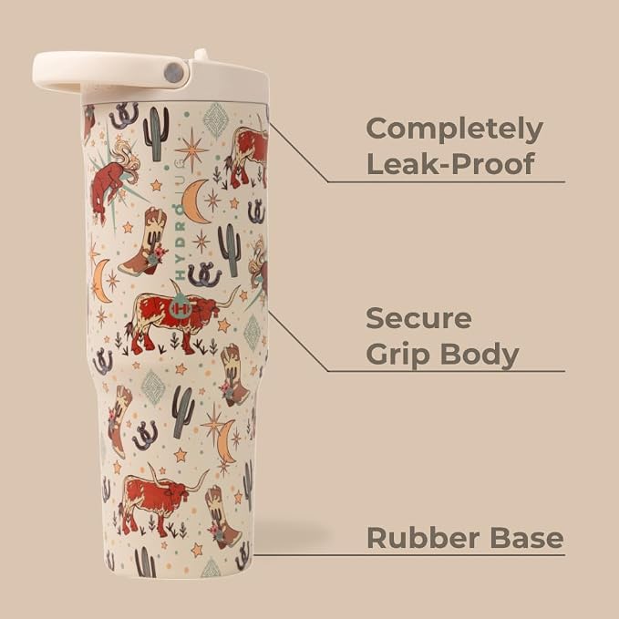 HydroJug Sport 32 oz Insulated Stainless Steel Water Bottle, Rodeo