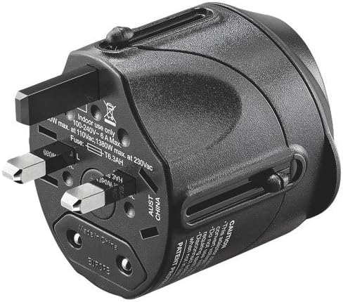 Insignia All-in-One Ground Travel Adapter Converter Series with USB Ports (Universal Travel Adapter)