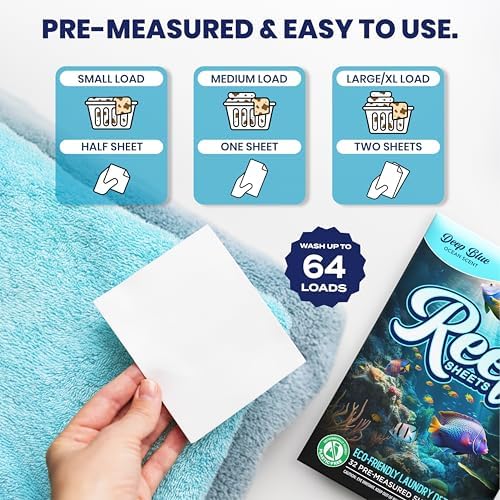 Reef Sheets Laundry Detergent Sheets, 3-Scent Bundle, 192 Loads