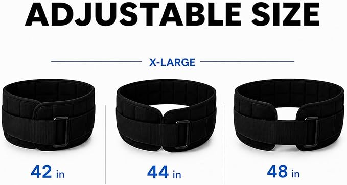 W8FIT Adjustable Weighted Belt for Women & Men, Up to 20 LBS – Rucking Belt for Walking, Hiking & Strength Training