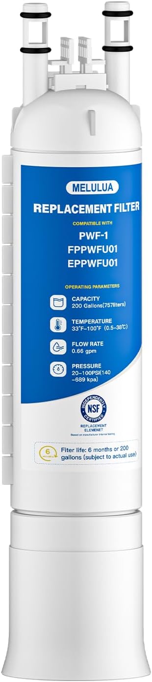 FPPWFU01 Water Filter Replacement Compatible with Frigidaire FPPWFU01 Water Filter, EPPWFU01, PurePour PWF-1, EPPWF01 PureAdvantage PWF-1 (1PCS)
