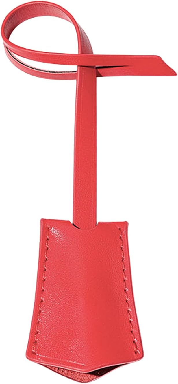 Microfibre Leather Tag for Luggage Bag or Suitcase, Decorative Hang Tag for Speedy 25 30 35 Handbag(Red Tag)
