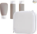 5 Pcs Travel Bottles, Leak Proof Silicone Squeeze Bottles for Toiletries, Refillable Set with Waterproof Labels