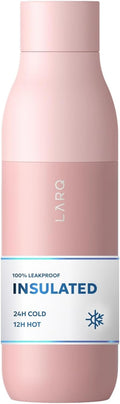 LARQ Twist Top — Reusable Insulated Stainless Steel Water Bottle, Metal Water Bottle for Men, Women, Kids, 100% Leakproof, BPA Free, No Straw — Travel, Gym, Office, School — 17 oz, Himalayan Pink