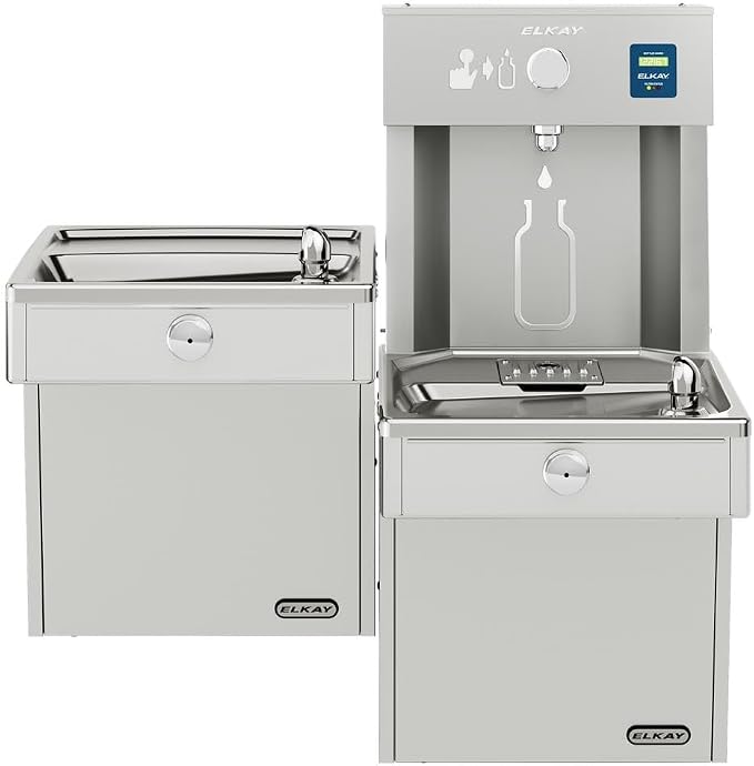 Elkay ezH2O Bottle Filling Station &, Bi-Level Cooler Filtered Non-Refrigerated Stainless
