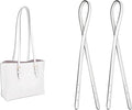 Jiesinlov 2 Pcs Bag Microfiber Leather Strap Replacement Shoulder Straps for Mollie 25 Tote Handbag(White)