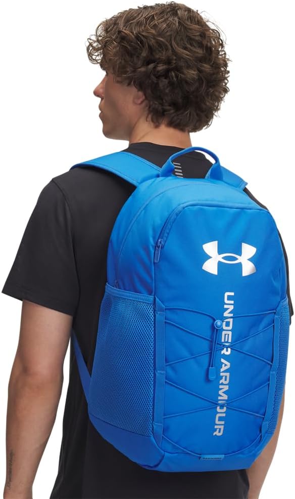 Under Armour Unisex Hustle Sport 6.0 Backpack, (402) Blue Atlantis/Black/Metallic Silver, One Size Fits Most