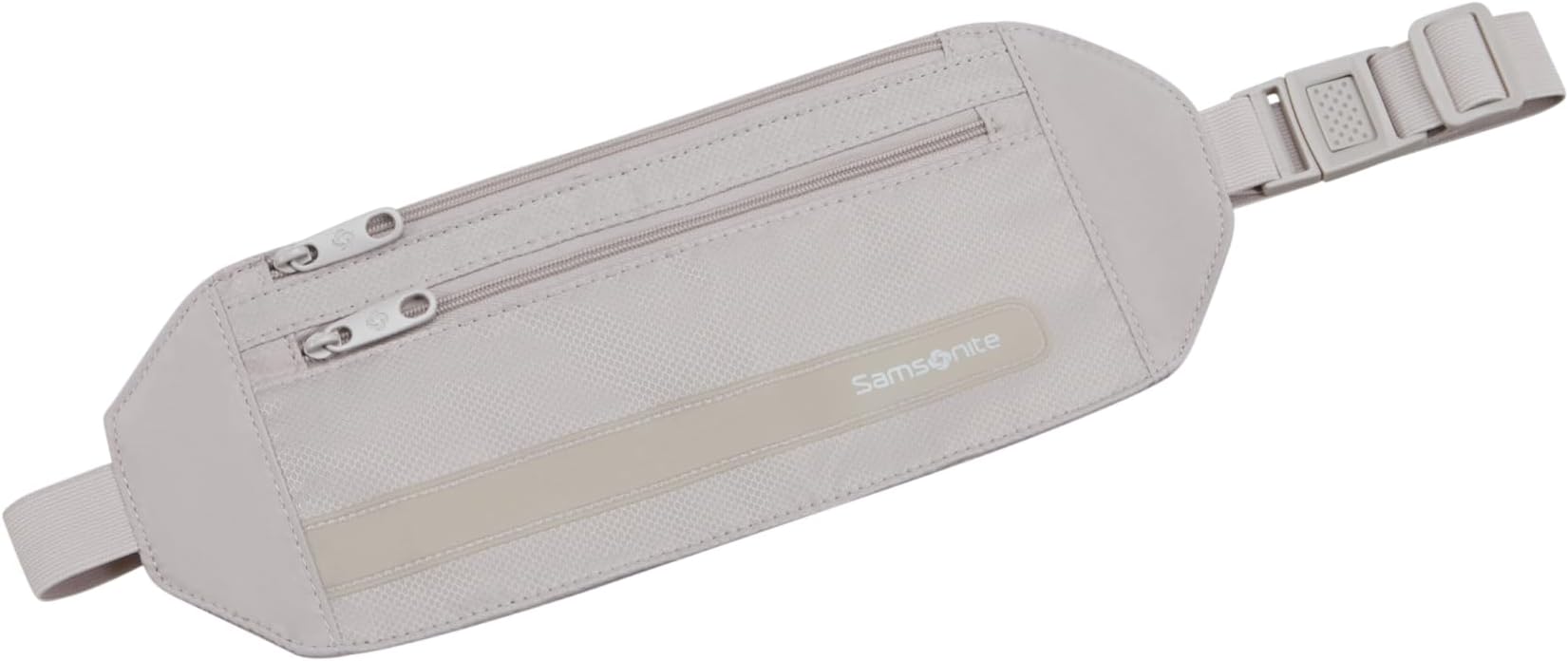 Samsonite TA Revolution Money Belt with RFID Protection, 2 Zip Pockets for Cash, Bank Cards, Tickets, Boarding Passes and Passport, Eclipse Grey