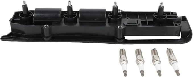 UF391 Ignition Coils & 4PCS 5019 Iridium Spark Plugs Ignition Coils Pack Fits for 2002-2005 Cavalier Grand Am Sunfire, 2002-2004 Alero, 2003-2007 Ion 2.2L Coil Pack Set