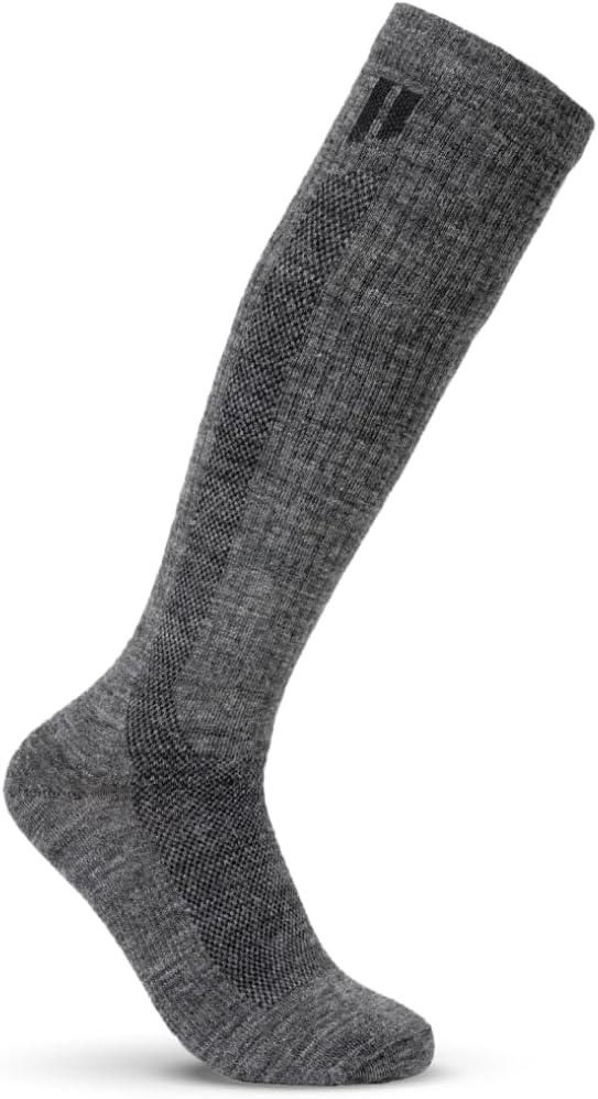 HOLLOW Alpaca Compression Socks for Women & Men Standard & Wide, 15-20 mmHg, Circulation Support, Moisture Wicking, Knee High