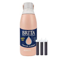 Brita Stainless Steel Premium Filtering Water Bottle, BPA-Free, Reusable, Insulated, Replaces 300 Plastic Water Bottles (32 Ounces with 3 Filters)