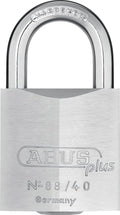ABUS 88/40 Stainless Brass Lock with 2 Keys for Outdoor, Storage, Gate, 1.58in (40mm) Wide (Keyed Alike, 1)