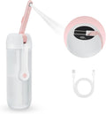 Portable Electric Bidet for Travel with 180° Adjustable Nozzle, Strong Water Pressure- Handheld Rechargeable USB-C Bidet,350ml Waterproof Personal Hygiene Cleaner for Postpartum Women, Camping (Pink)