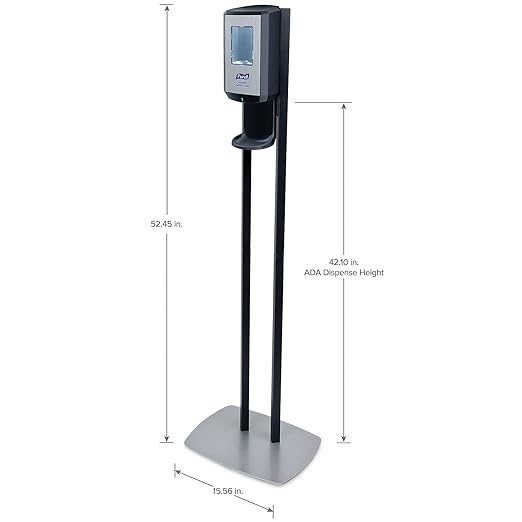 PURELL CS6 Dispenser Floor Stand with Automatic Dispenser, Graphite (Pack of 1) - 7416-DS