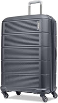 American Tourister Stratum 2.0 Expandable Hardside Luggage with Spinner Wheels, 28-Inch Checked-Large, Charcoal