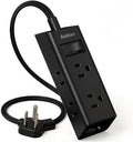 Addtam Flat Plug Power Strip with 6 Outlet Extender, 3 FT Extension Cord Flat Wall Plug with Multiple Outlets, No Surge Protector for Cruise Ship, Travel, Dorm, Home Office, Cruise Essentials, Black
