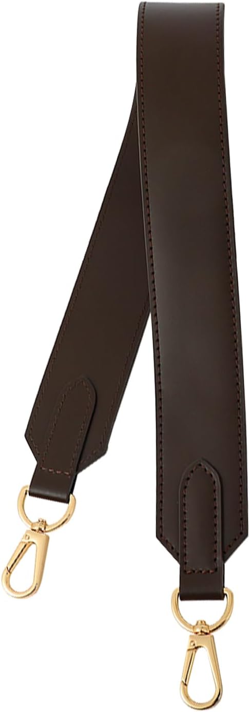 jiesinlov Vachetta Leather Straps Replacement Bag Shoulder Strap for Neverful Tote Handbag(W1.5in,L35.4in-Coffee)
