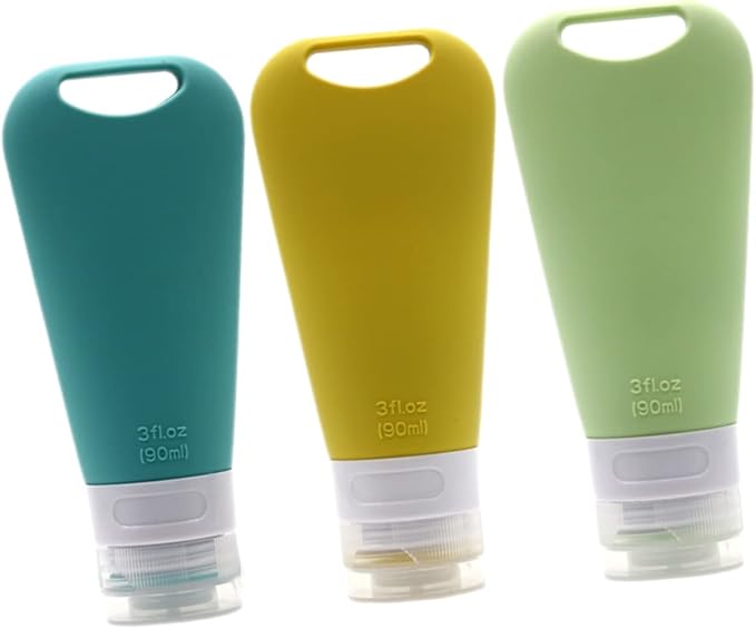 Cabilock 6pcs Travel Shampoo and Lotion Container Set Silicone Travel Bottles for Toiletries Versatile Squeeze Bottles for Shampoo Body Wash and Conditioner for Essentials