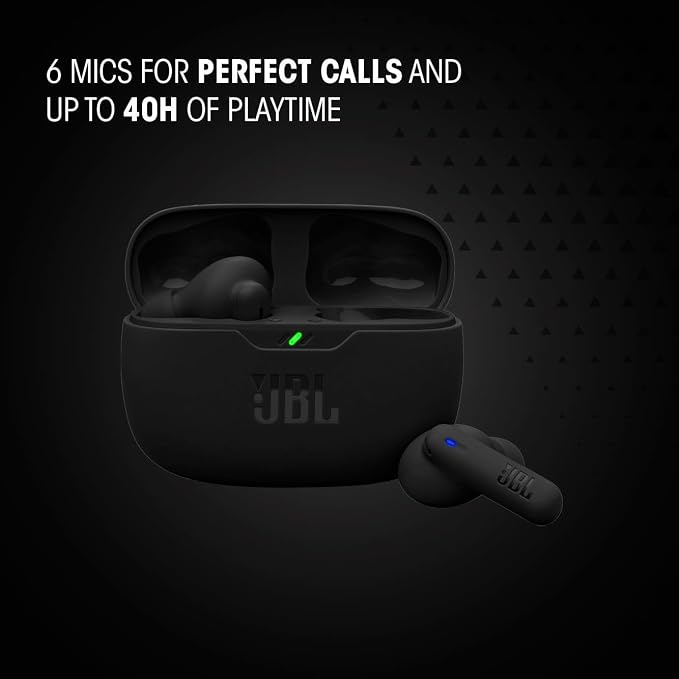 JBL Vibe Beam 2 - True Wireless Noise Cancelling Earbuds with JBL Pure Bass Sound & Smart Ambient Technology, 4mics for Crisp, Clear Calls, up to 40Hrs of Playback, IP54 Dust & Water Resistant (Pink)
