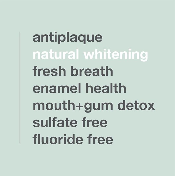 Davids Fluoride Free Toothpaste, Teeth Whitening, Antiplaque, SLS (Sulfate) Free, Promotes Enamel Health, Mouth & Gum Detox, EWG Verified, Natural Spearmint, 5.25oz, Made in USA
