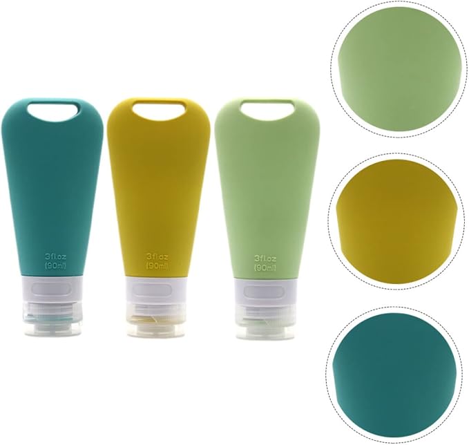 Cabilock 6pcs Travel Shampoo and Lotion Container Set Silicone Travel Bottles for Toiletries Versatile Squeeze Bottles for Shampoo Body Wash and Conditioner for Essentials