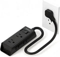 Addtam Flat Plug Power Strip with 6 Outlet Extender, 1 FT Extension Cord Flat Wall Plug with Multiple Outlets, No Surge Protector for Cruise Ship, Travel, Dorm, Home Office, Cruise Essentials, Black