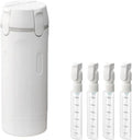 Leak Proof Travel Bottles Set, 4 Pack 30ML Refillable Travel Size Containers, Portable Silicone Squeezable Bottles for Shampoo, Conditioner, Lotion (4 in 1 Kit) (Beige)