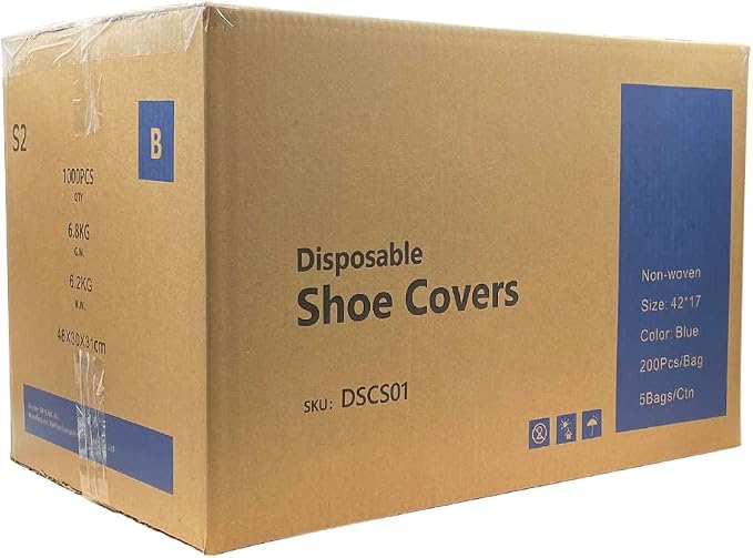 Disposable Boot & Shoe Covers Non Slip Durable Fits Virtually Most Shoes Case of 1000