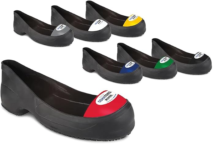 Oshatoes ARC Unisex Steel Toe Shoe Covers – Chemical Resistant Natural Rubber Safety Overshoes in Color Coded Sizing