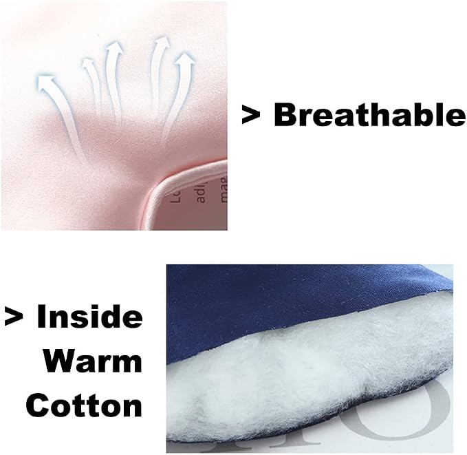 TOPTIE 100 Pack Custom Print Silk Sleep Mask Blindfold Travel Nap Eye Cover Light Double-Side Smooth Rest Eyeshade-Royal Blue