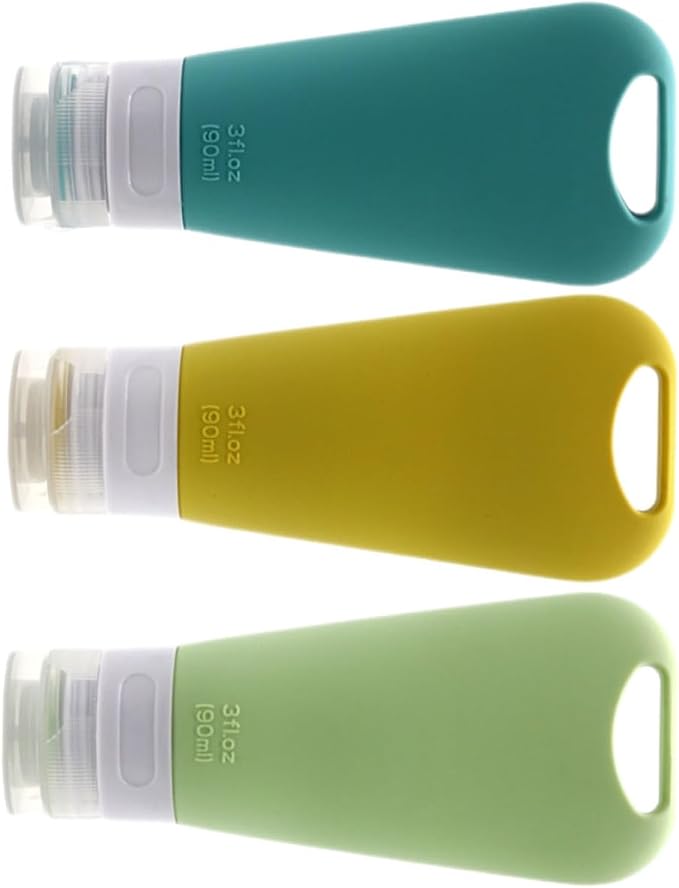 Cabilock 6pcs Travel Shampoo and Lotion Container Set Silicone Travel Bottles for Toiletries Versatile Squeeze Bottles for Shampoo Body Wash and Conditioner for Essentials