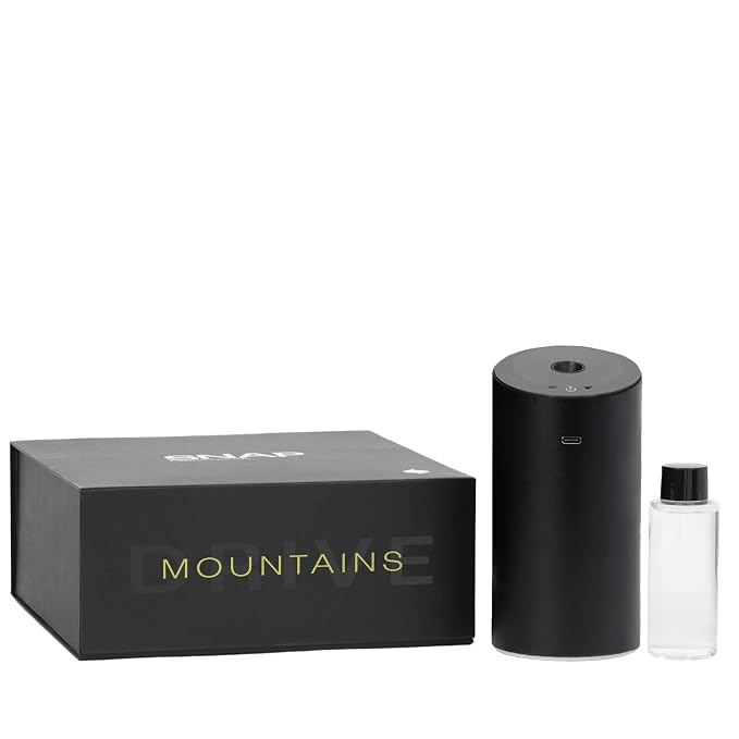 DRIVE Automatic Touchless Mist Sanitizer For Cars, Trucks, Vans - Fits Standard Cup Holders - 75% Alchohol, Moisutrizing, Scented (Mountains)