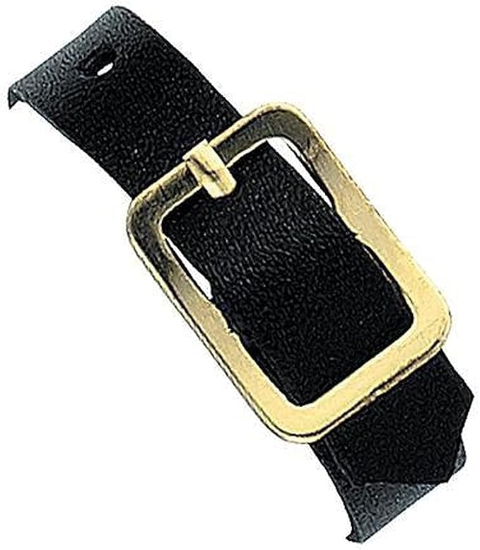 Bulk 100 Pack - Genuine Leather Luggage Tag Loops with Brass Metal Buckle - 6 x 3/8 Inch Premium I’D Name Straps for Suitcases, Briefcase, Backpacks, Golf Bag Tags & More by Specialist ID (Black)