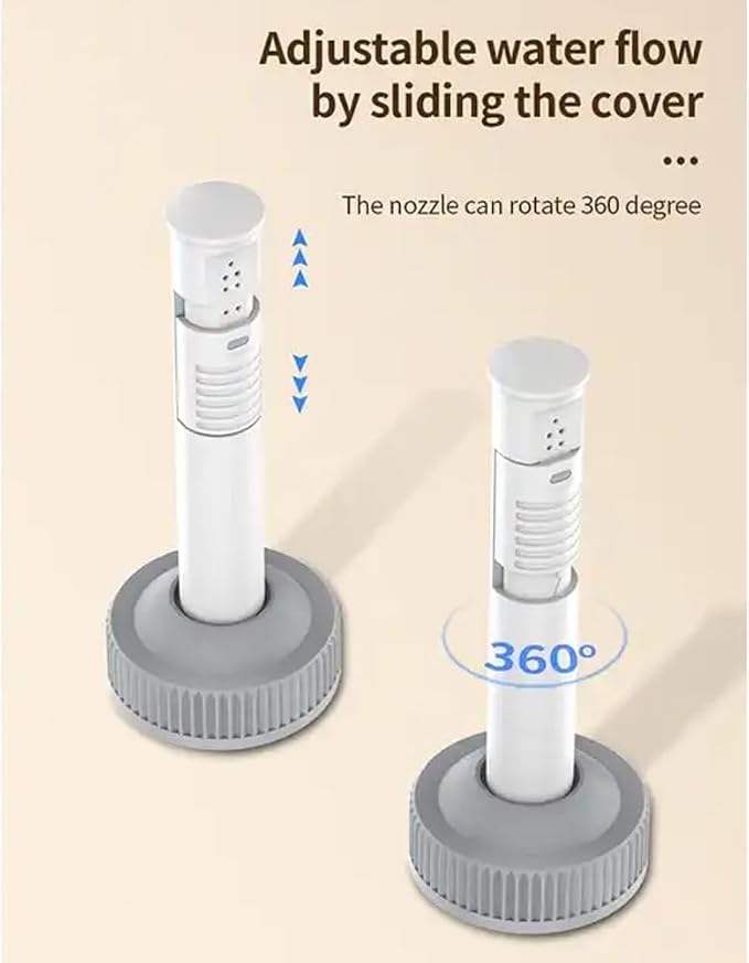Portable Bidet for Travel, Handheld Toilet Bidet Sprayer for Toilet, 240ml High Pressure Bidet Sprayer 360° Rotating Nozzle for Women & Children Camping