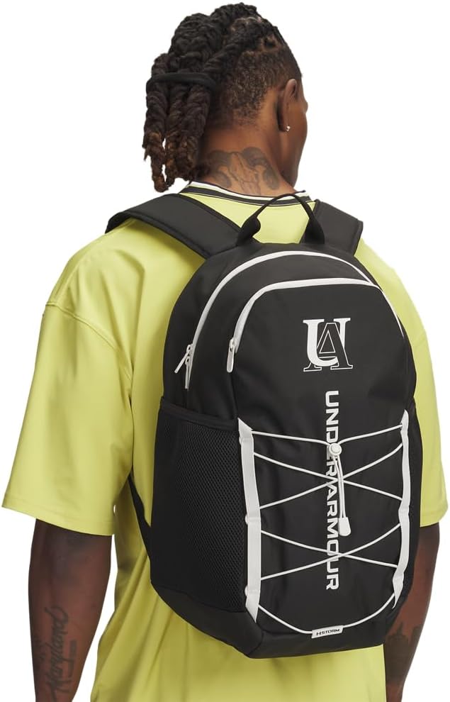 Under Armour Unisex Hustle Sport 6.0 Backpack, (006) Black/Black/Summit White, One Size Fits Most