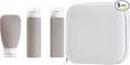 5 Pcs Travel Bottles Set, Leak Proof Silicone Bottles for Toiletries, Refillable Squeeze Bottles, Waterproof Label Stickers Included