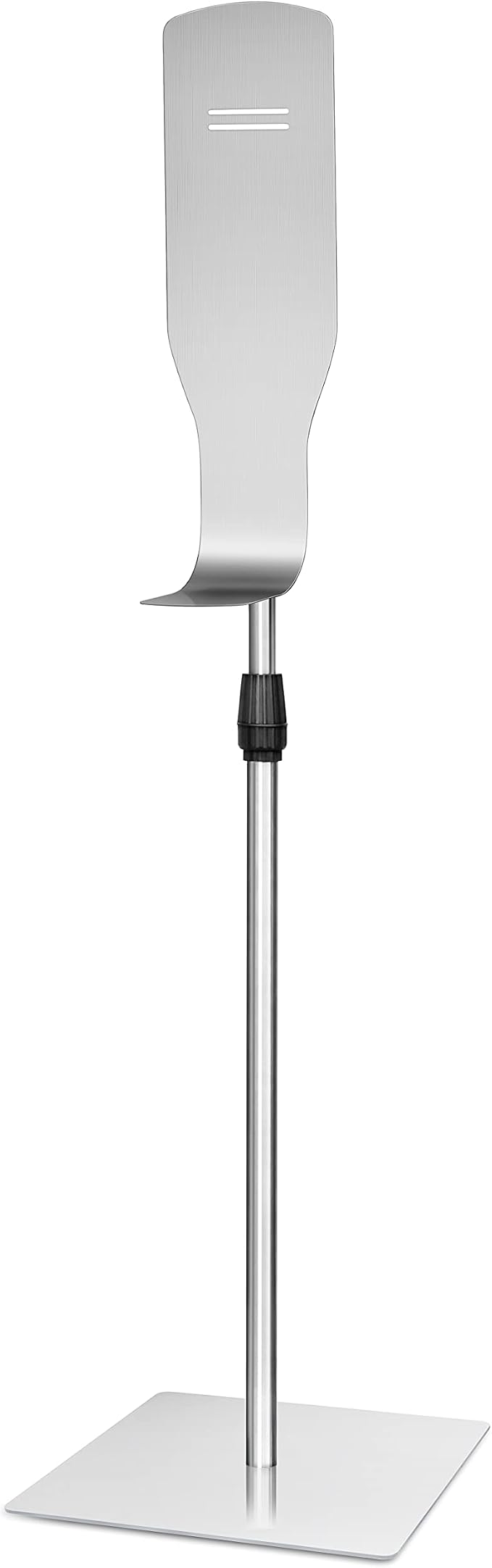 New Star Foodservice 1028904 Freestanding Floorstand for Hand Sanitizer Dispenser, Stainless Steel, Square
