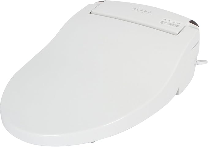 ALPHA BIDET JX2 Round Bidet Toilet Seat, White, Endless Warm Water, *NEW* Bowl Mist, LED Light, Quiet Operation, Wireless Remote, Stainless Steel Nozzle, Sittable Lid, 3 Year Warranty