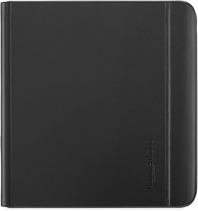 Kobo Libra Colour SleepCover Case | Black Notebook | Sleep/Wake Technology | Built-in 2-Way Stand | Vegan Leather | Compatible with 7” Kobo Libra Colour eReader