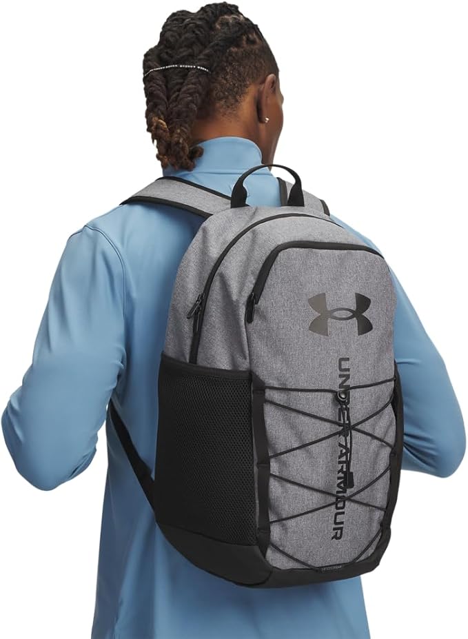 Under Armour Unisex Hustle Sport 6.0 Backpack, (025) Castlerock/Black/Black, One Size Fits Most