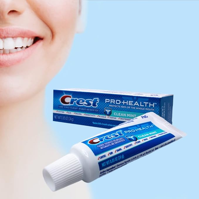 Crest Pro-Health, Clean Mint Toothpaste, 0.85 oz (24g) - Pack of 10