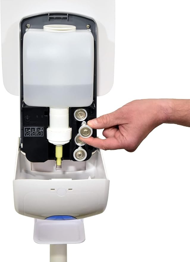 Kingdom Elite Series Automatic Touchless Hand Sanitizer Dispenser with Three Adjustable Dosage Settings Plus a Black Metal Stand for Your Liquid and Gel Hand Sanitizers (Personalized)