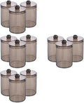 PRETYZOOM 12pcs Cotton Swab Holder Transparent Storage Jar for Cotton Pads Swabs and Toothpicks Compact Bathroom Organizer with Easy-open Lid for Efficient Storage
