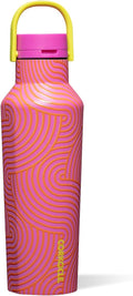 Corkcicle Sport Canteen - Keeps Drinks Cold 25 Hours - Stainless Steel Water Bottle - Triple-Insulated - Spill-Proof - Summer Drinkware Gift - Keeps Drinks Ice Cold - 20 oz - Solar Circuit