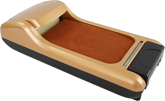 Automatic Shoe Covers Dispenser Shoe Covers Disposable Dispenser Portable Shoe Covers Disposable Waterproof Shoe Covers, Dust Proof, for Home, Shop and Office (Gold / 3 Roll Shoe Film)