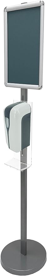 FixtureDisplays Hand Sanitizer Stand Portable Stand with Volume Adjustable Dispenser Cleaner Automatic Hand Free 10050NEW+15226