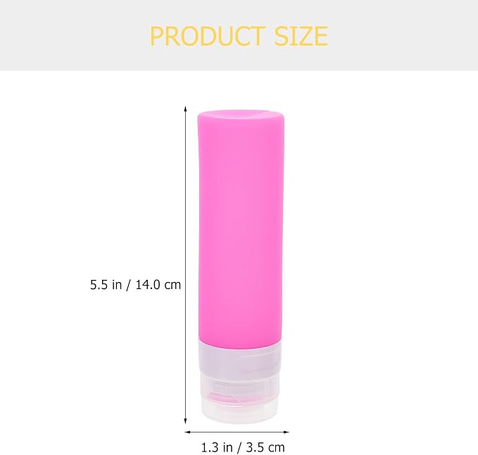 Silicone Travel Sub Bottles Set 4pcs Multi-color Lotion Dispensers Portable Refillable Squeeze Containers for Cosmetics and Toiletries Storage