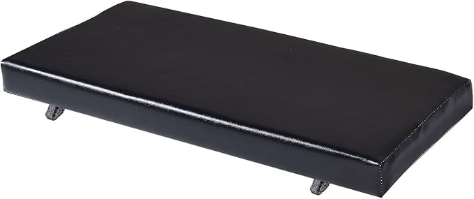 SAMTY Waterproof Faux PU Leather Piano Bench Cushions with Ties for Wooden Storage Shoe Bench Pad 36x12 inch, Black