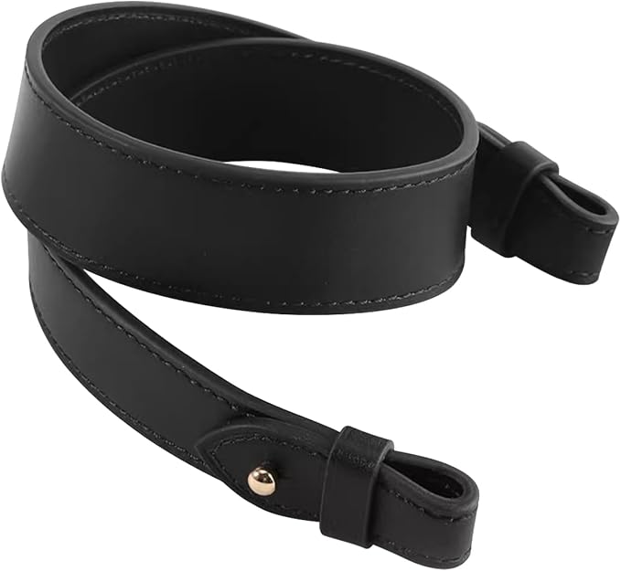 jiesinlov Vachetta Leather Replacement Straps Purse Shoulder Strap for Gracefull Bags (W1.4in,L25in-Black)